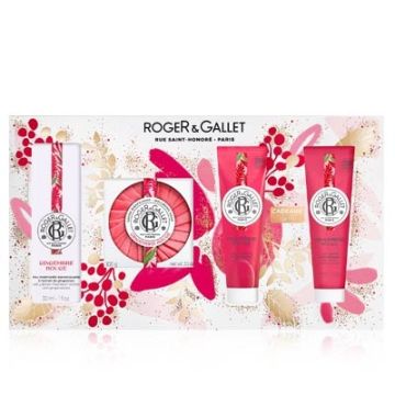 Roger Gallet Gingembre Rouge Agua Perfumada 30ml +Jabon+Gel+Leche