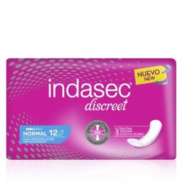 Indasec Discreet Normal Perdidas Leves 12Uds Indasec Discreet Normal Perdidas Leves 12Uds