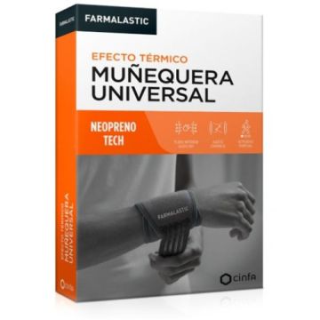 Farmalastic Muñequera Universal Efecto Termico Neopreno Tech T-U Farmalastic Muñequera Universal Efecto Termico Neopreno Tech T-U