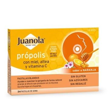 Juanola Propolis Pastillas Blandas Sabor Naranja 24Uds Juanola Propolis Pastillas Blandas Sabor Naranja 24Uds