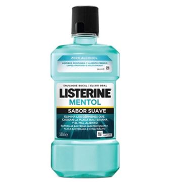 Listerine Mentol Sabor Suave Colutorio 500ml