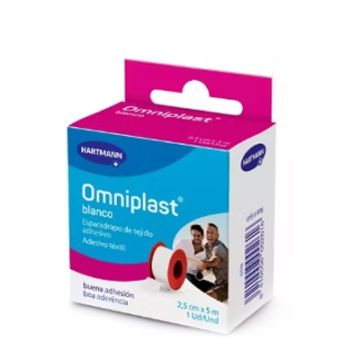 Omniplast Esparadrapo Hipoalergico Tejido Resistente 2,5x5m