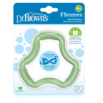 Dr Browns Mordedor Ergonomico Flexible Verde 3m+ 1Ud