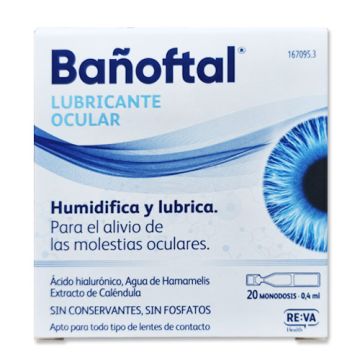 Bañoftal Monodosis Lubricante Ocular 0,4ml 20Uds