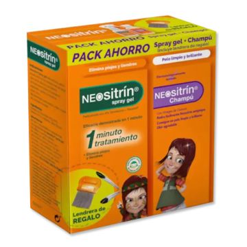 Neositrin Champu Antipiojos 100ml + Spray Gel 60ml + Lendrera