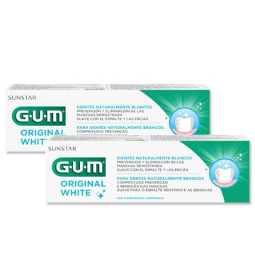Gum Original White Pasta Dental Duplo 2x75ml