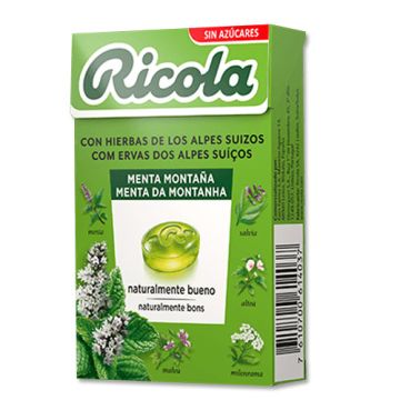 Ricola Caramelos Menta Montaña sin Azucar 50gr