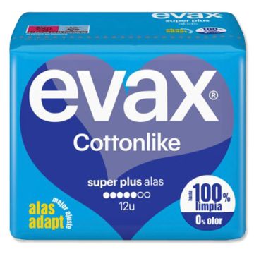 Evax Cottonlike Superplus Alas Compresa 12Uds