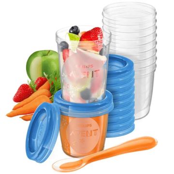 Avent Vasos Almacenamiento de Comida 6m+ 20Uds