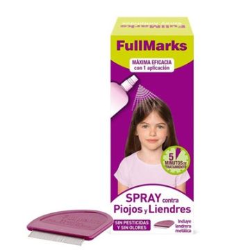 Fullmarks Spray Oiojos y Liendres 150ml + Lendrera Fullmarks Spray Oiojos y Liendres 150ml + Lendrera