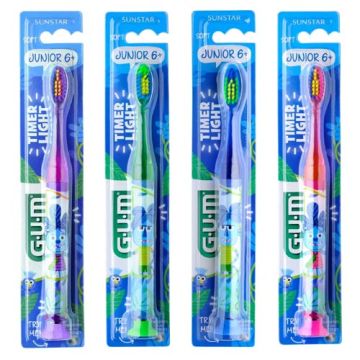 Gum Cepillo Dental Infantil Suave Monstruos Con Luz 1Ud