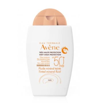 Avene Solar Spf50+ Fluido Mineral Color Piel Sensible 40ml