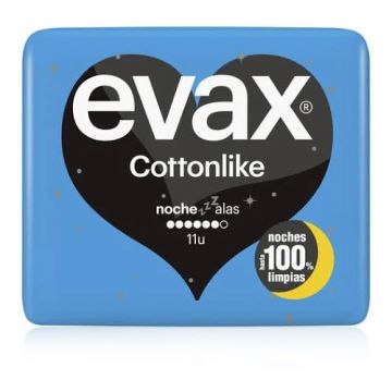 Evax Cottonlike Noche Alas Compresa 11Uds