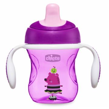 Chicco Mix Match Vaso Entrenamiento Silicona Rosa 6m+ 200ml