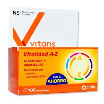 Nutritional System Vitans Vitalidad A-Z 100Comp