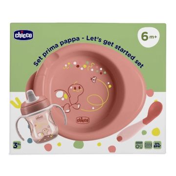 Chicco Vajilla Rosa 6m+ 3 Piezas