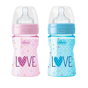 Chicco Benessere Biberon Tetina Silicona Well-Being 0m+ 150ml