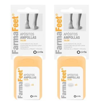 Farma Feet Apositos Ampollas Talon Duplo 2x5 Uds Farma Feet Apositos Ampollas Talon Duplo 2x5 Uds