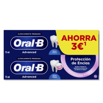 Oral-B Advanced Proteccion Encias Pasta Dental Duplo 2x75ml Oral-B Advanced Proteccion Encias Pasta Dental Duplo 2x75ml