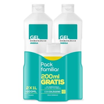 Inibsa Gel Dermatologico Protector Duplo 2x1L + Champu 200ml