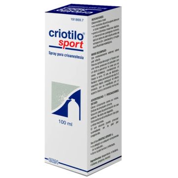 Criotilo Sport Spray Crioanestesia 100ml