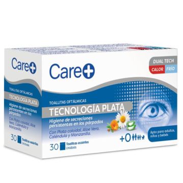 Care+ Eyes Toallitas Oftalmicas Tecnologia Plata 30Uds