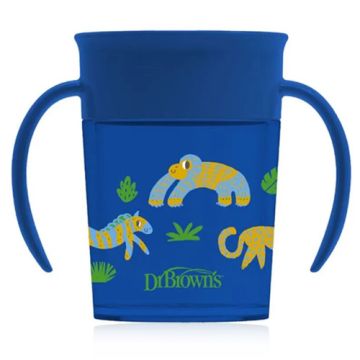 Dr Browns Cheers 360 Vaso Transicion Sin Boquilla Azul 6m+ 200ml