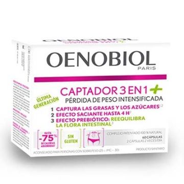 Oenobiol Perdida de Peso Captador 3 en 1 Plus 60 Capsulas