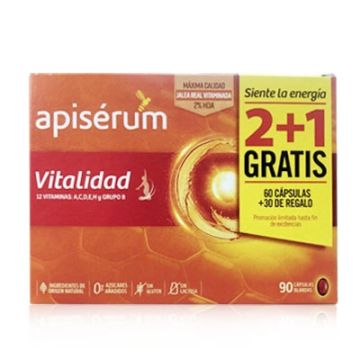 Apiserum Vitalidad Jalea Real 90 Capsulas