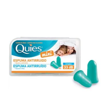 Quies Tapones Oido Espuma Mini Conducto Sensible 6Uds