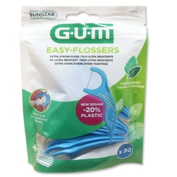 Gum Easy-Flossers Seda Dental Facil de Usar 30Uds