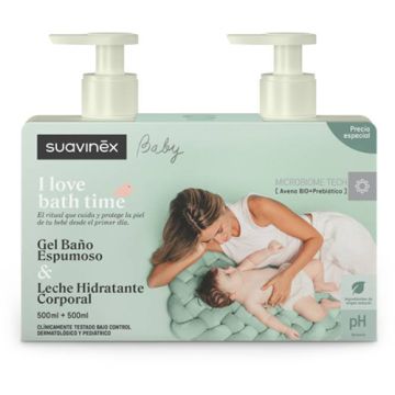 Suavinex Gel Baño Espumoso 500ml + Leche Hidratante 500ml 