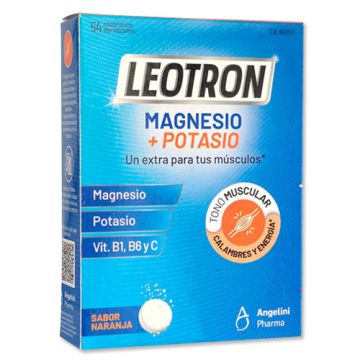 Angelini Leotron Vitalidad Magnesio+Potasio 54Comp Efervescentes