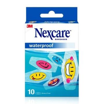 Nexcare Waterproof Tiras Decoradas 26x57mm 10 Uds