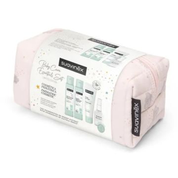 Suavinex Neceser Viaje de Tela Rosa 4 Productos