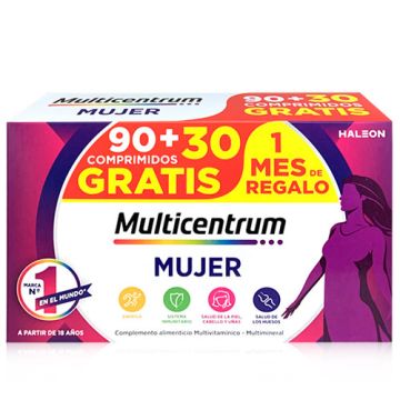 Multicentrum Mujer Pack 90Comp + 30Comp Regalo
