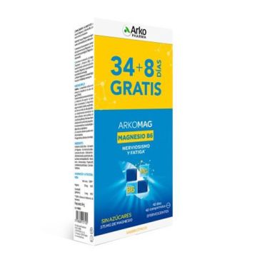 Arkopharma Magnesio+Vit B6 Sabor Citrico Duplo 2x21 Comp Eferv Arkopharma Magnesio+Vit B6 Sabor Citrico Duplo 2x21 Comp Eferv