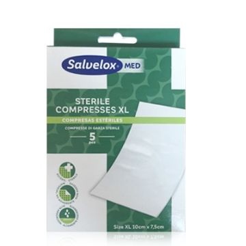 Salvelox Med Compresas Esteriles Tamaño XL 10x7,5cm 5 Uds Salvelox Med Compresas Esteriles Tamaño XL 10x7,5cm 5 Uds