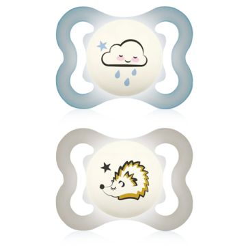 Mam Supreme Night Chupete Azul-Blanco 2-6m 2 Uds Mam Supreme Night Chupete Azul-Blanco 2-6m 2 Uds