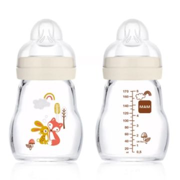 MAM Feel Good Biberon Cristal Marron 0M+ 170ml MAM Feel Good Biberon Cristal Marron 0M+ 170ml
