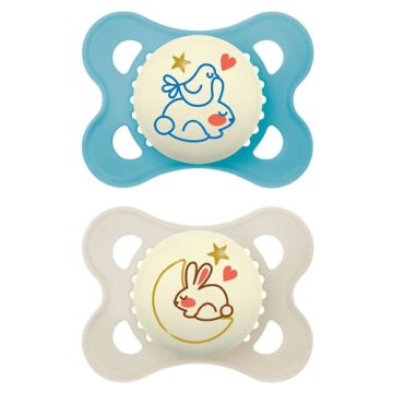 Mam Original Night Chupete Nocturno Azul-Gris 2-6m 2Uds Mam Original Night Chupete Nocturno Azul-Gris 2-6m 2Uds