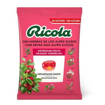 Ricola Caramelos Arandano Rojo sin Azucar Bolsa 70gr