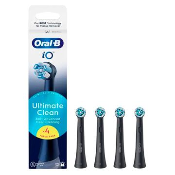 Oral-B iO Recambio Cepillo Electrico Ultimate Clean Negro 4Uds