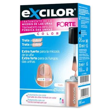 Excilor Forte Color Tratamiento Micosis 30ml + Esmalte Nude 8ml
