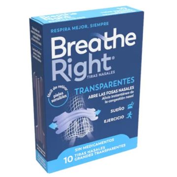 Breathe Right Tira Nasal Transparente Grande 10Uds