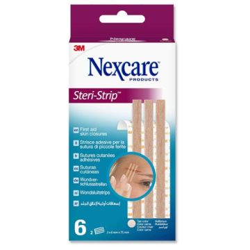 Nexcare Steri-Strip Suturas Cutaneas Cutaneas Color Carne 6Uds