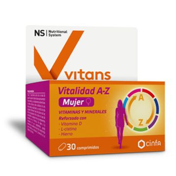 Nutritional System Vitans Vitalidad A-Z Mujer 30Comp Nutritional System Vitans Vitalidad A-Z Mujer 30Comp