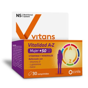 Nutritional System Vitans Vitalidad A-Z Mujer 50+ 30Comp Nutritional System Vitans Vitalidad A-Z Mujer 50+ 30Comp