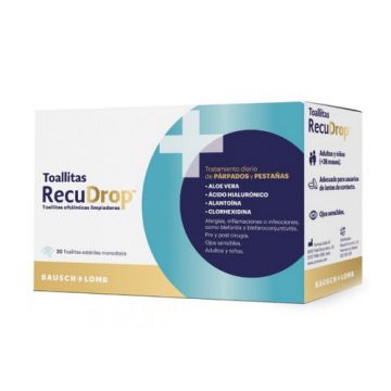 Recudrop Toallitas Oftalmicas Limpiadoras 20Uds