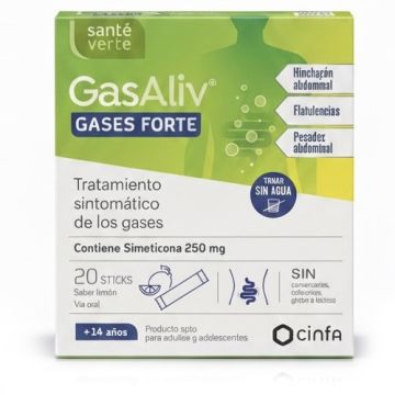 Sante Verte Gasaliv Gases Forte Simeticona 259mg 20 Sobres